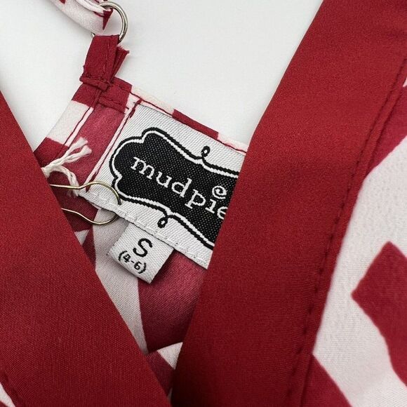 NEW Mud Pie Game Day Dress Small 4-6 Red and White NWT - Picture 2 of 4